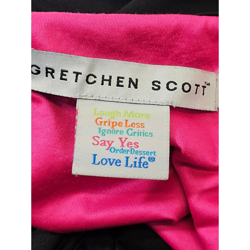 Gretchen Scott M Black Sleeveless Ruffle Collared Dress Minimalist Chic Cocktail - Picture 9 of 11